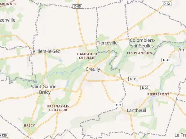 Plan de Creully sur Seulles