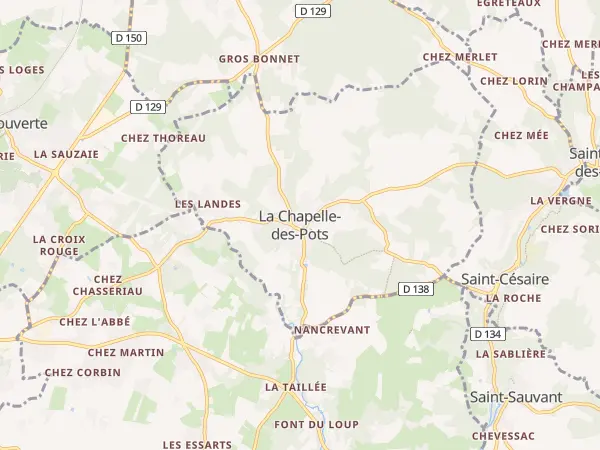 Plan de La Chapelle-des-Pots