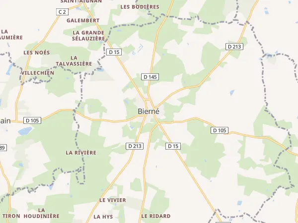 Plan de Bierné-les-Villages