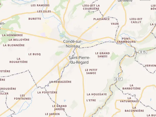 Plan de Saint-Pierre-du-Regard