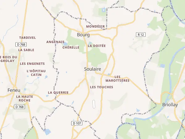 Plan de Soulaire-et-Bourg