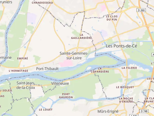 Plan de Sainte-Gemmes-sur-Loire