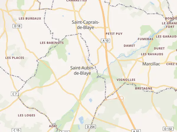 Plan de Saint-Aubin-de-Blaye