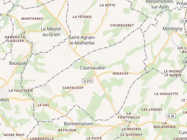 Plan de Courvaudon