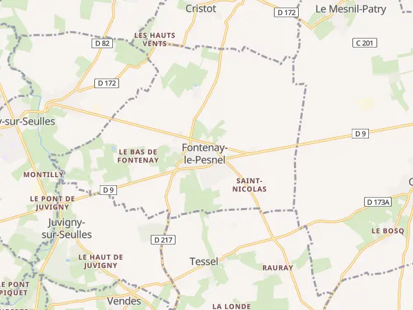 Plan de Fontenay-le-Pesnel