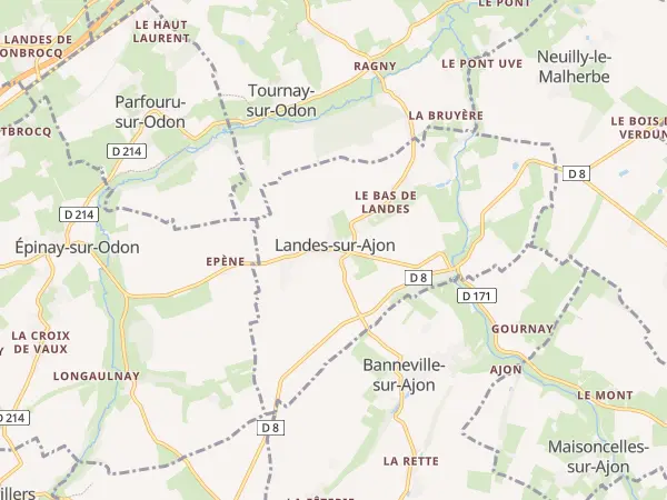 Plan de Landes-sur-Ajon