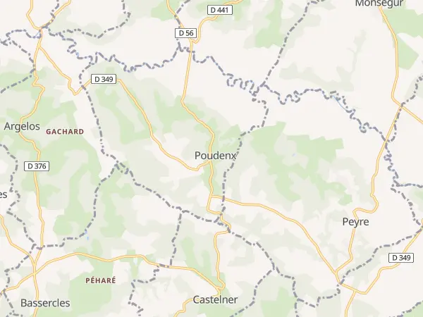Plan de Poudenx