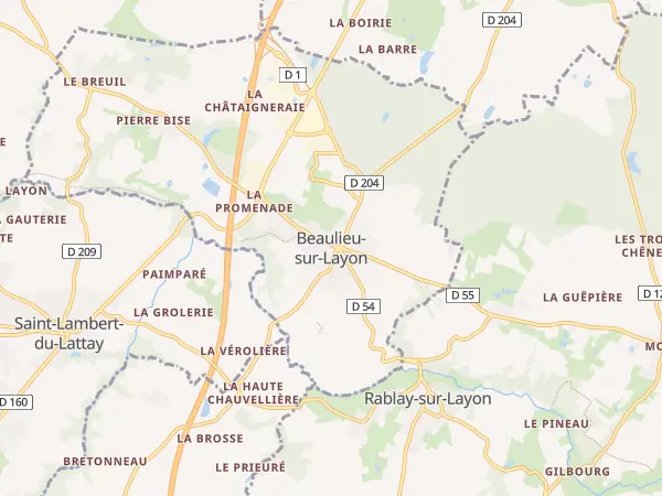 Plan de Beaulieu-sur-Layon