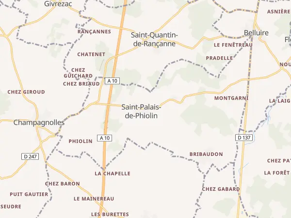Plan de Saint-Palais-de-Phiolin