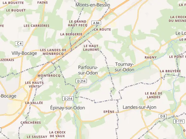Plan de Parfouru-sur-Odon