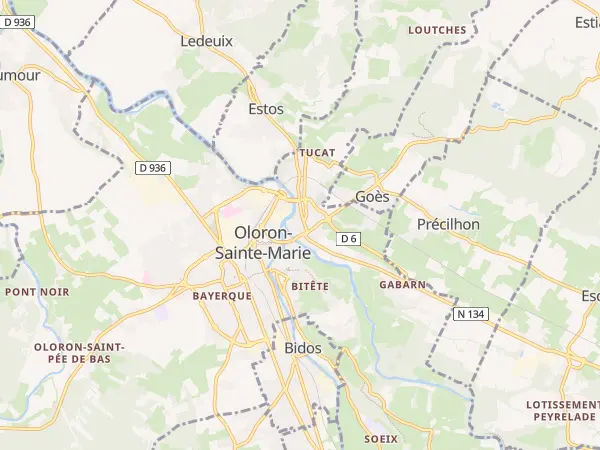 Plan de Oloron-Sainte-Marie