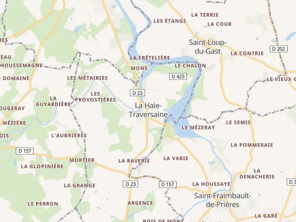 Plan de La Haie-Traversaine