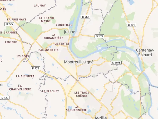 Plan de Montreuil-Juigné