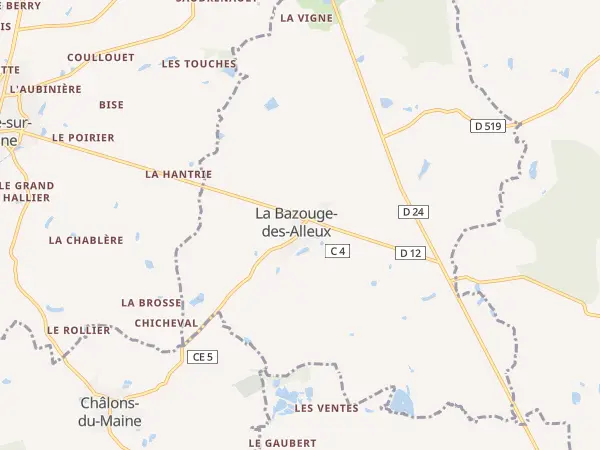 Plan de La Bazouge-des-Alleux