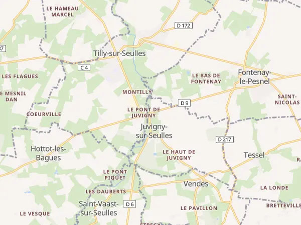 Plan de Juvigny-sur-Seulles