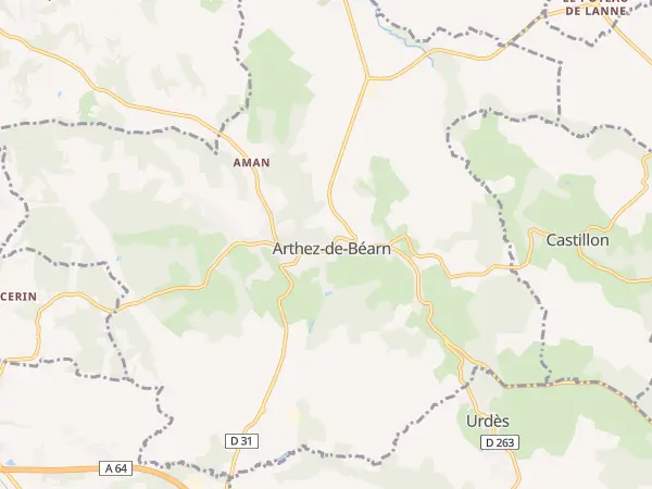 Plan de Arthez-de-Béarn