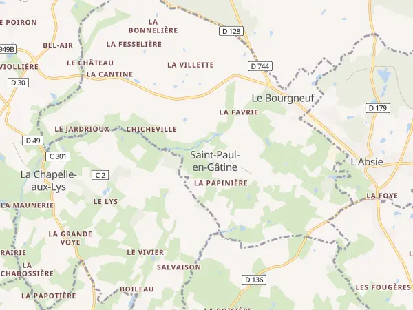 Plan de Saint-Paul-en-Gâtine