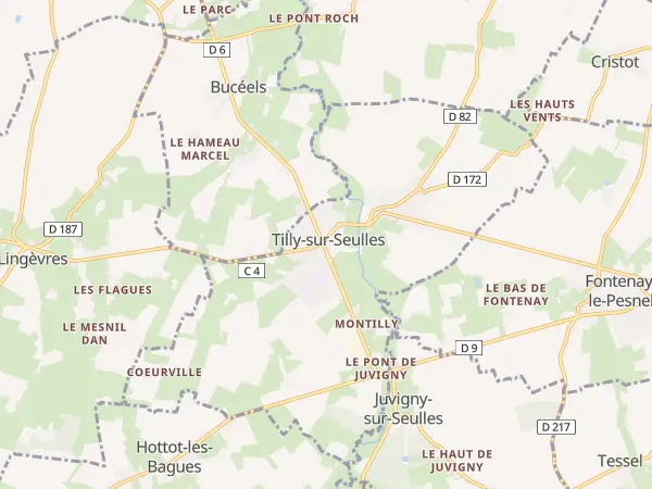 Plan de Tilly-sur-Seulles