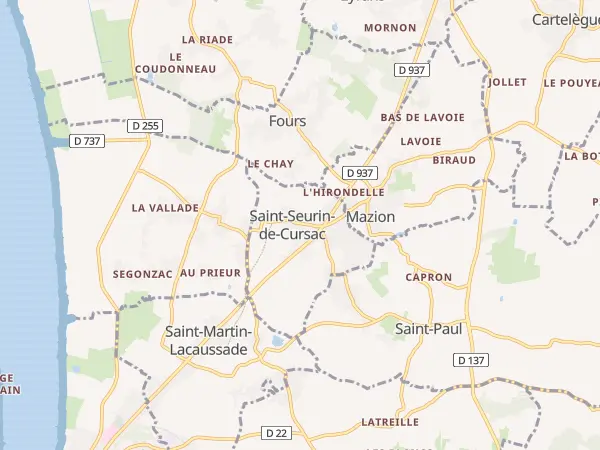 Plan de Saint-Seurin-de-Cursac