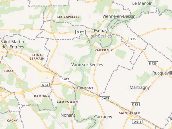 Plan de Vaux-sur-Seulles