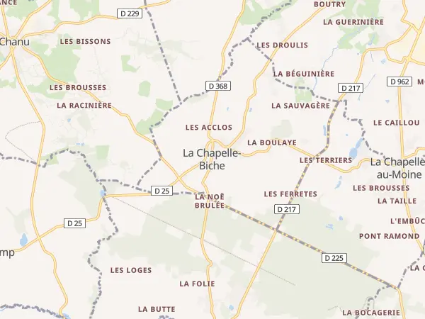 Plan de La Chapelle-Biche