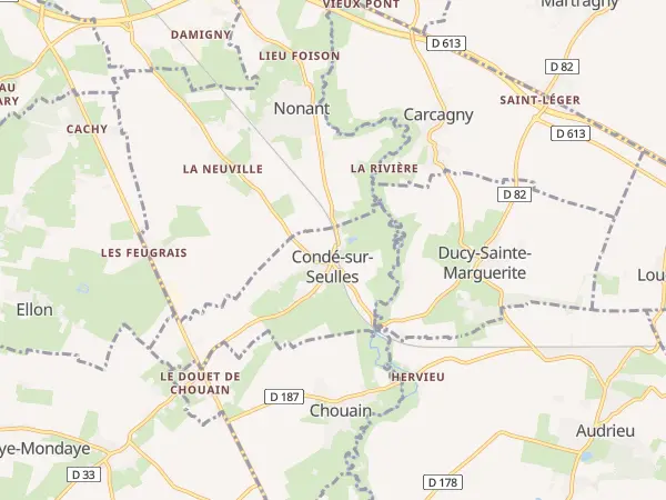 Plan de Condé-sur-Seulles