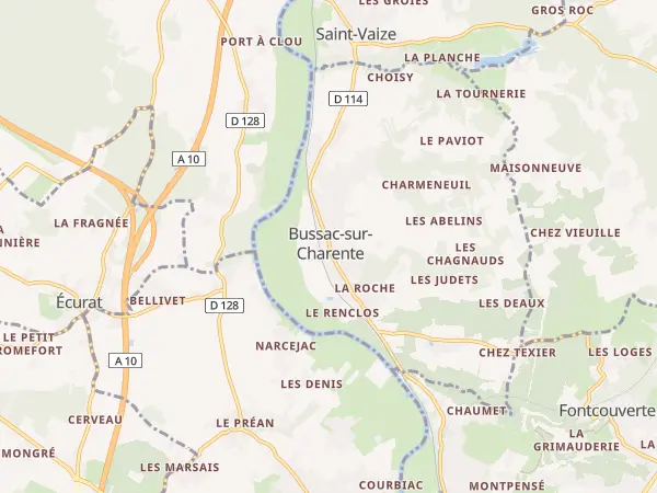 Plan de Bussac-sur-Charente