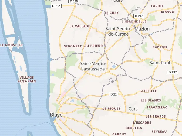 Plan de Saint-Martin-Lacaussade