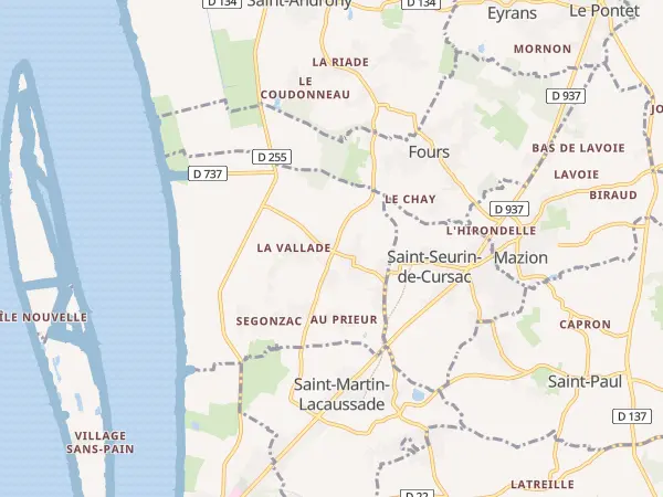 Plan de Saint-Genès-de-Blaye