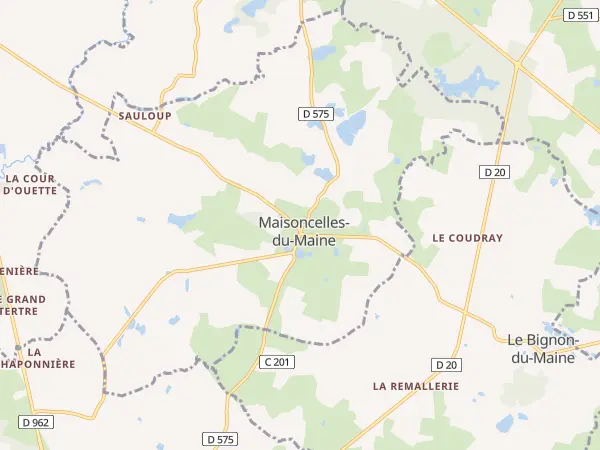 Plan de Maisoncelles-du-Maine