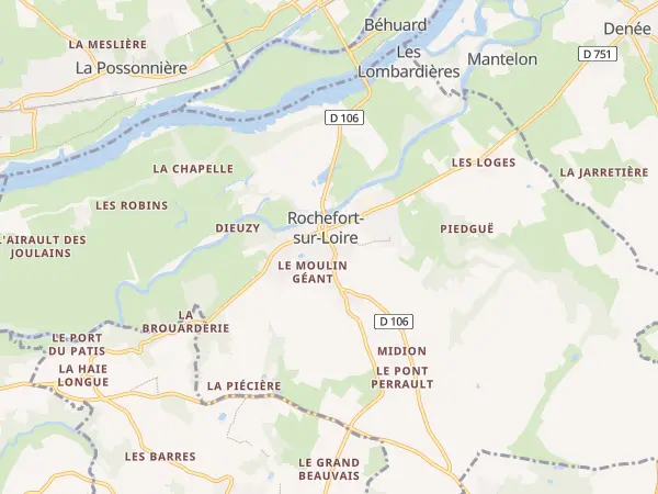 Plan de Rochefort-sur-Loire
