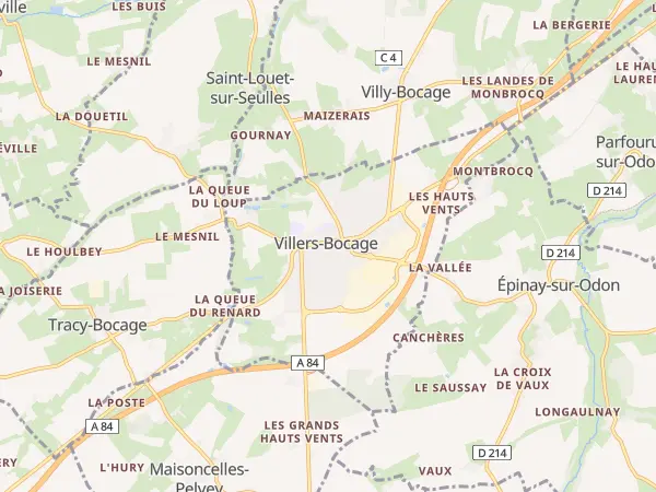 Plan de Villers-Bocage