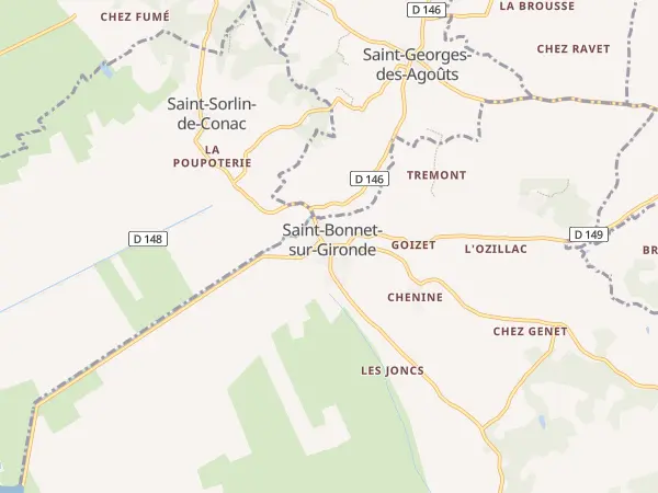 Plan de Saint-Bonnet-sur-Gironde