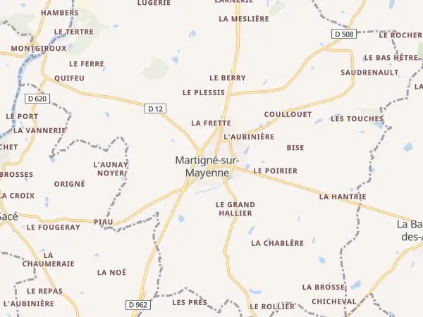 Plan de Martigné-sur-Mayenne
