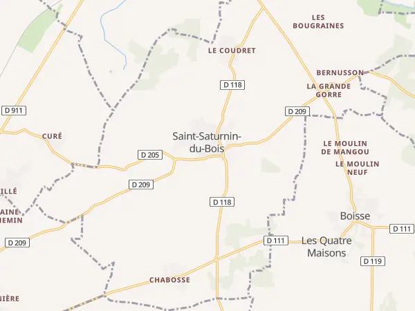 Plan de Saint-Saturnin-du-Bois