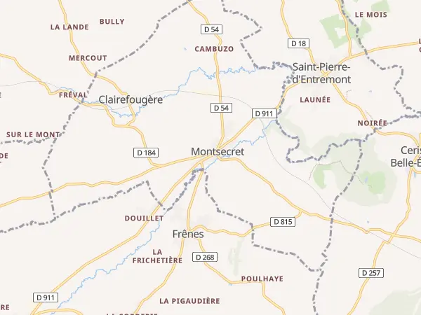 Plan de Montsecret-Clairefougère