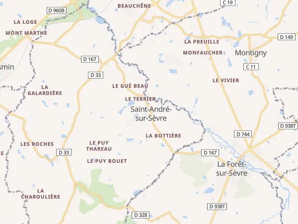 Plan de Saint-André-sur-Sèvre