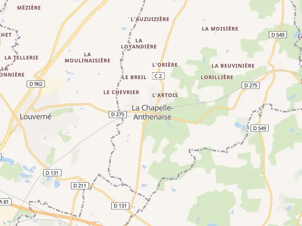 Plan de La Chapelle-Anthenaise