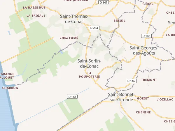 Plan de Saint-Sorlin-de-Conac
