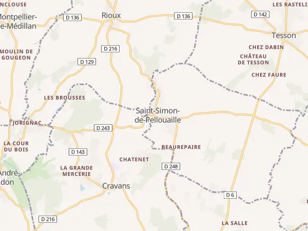 Plan de Saint-Simon-de-Pellouaille