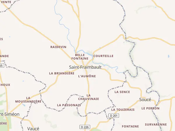 Plan de Saint-Fraimbault