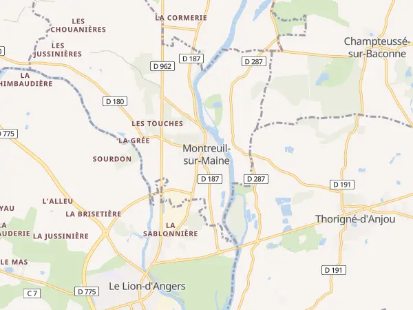 Plan de Montreuil-sur-Maine