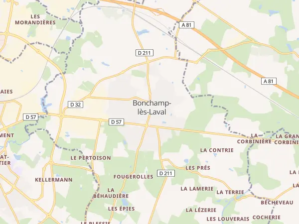 Plan de Bonchamp-lès-Laval