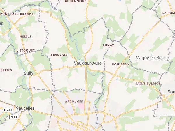Plan de Vaux-sur-Aure