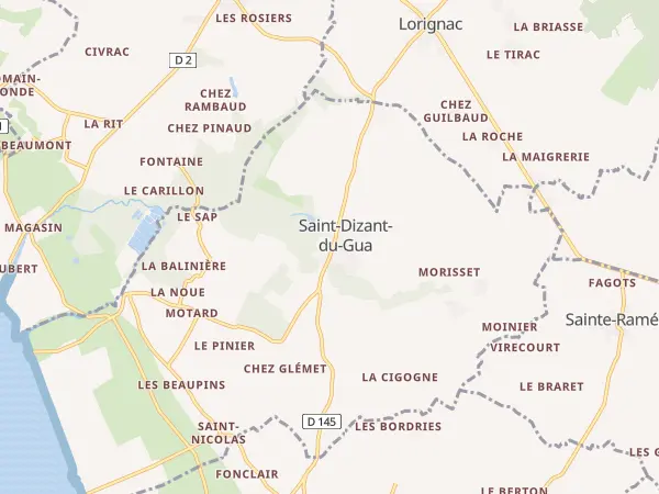 Plan de Saint-Dizant-du-Gua