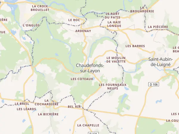 Plan de Chaudefonds-sur-Layon