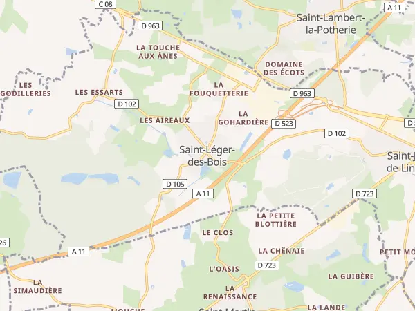 Plan de Saint-Léger-de-Linières