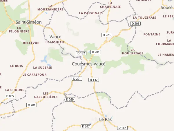 Plan de Couesmes-Vaucé