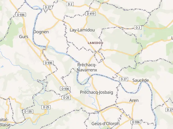 Plan de Préchacq-Navarrenx