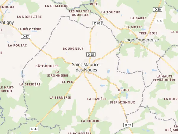 Plan de Saint-Maurice-des-Noues